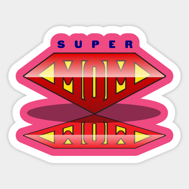 Supermom Superheldin Comic Geschenkidee Sticker by PaintingArtJs